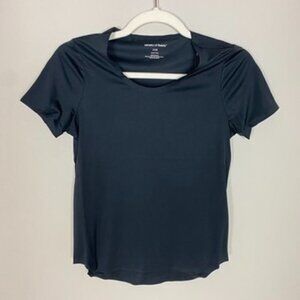 Ministry of Supply Luxe Touch Tee Shirt Short Sleeves Womens XXS Black Active